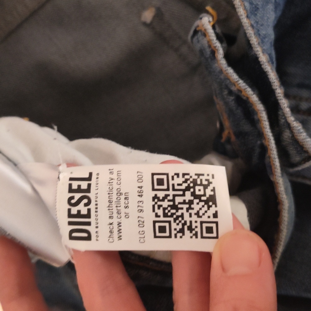 Diesel straight jeans 1996 d-sire 0njan size 28 baggy wide leg cargo Y2K style - Picture 14 of 16